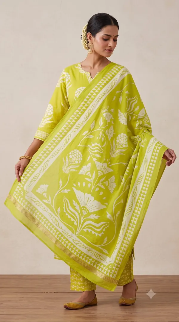Pastel_Blossom_Hand_Block_Printed_Pure_Cotton_3_Piece_Unstitched_Churidar_Dress_Material_Set_With_Soft_Mulmul_Dupatta_Fs2061b