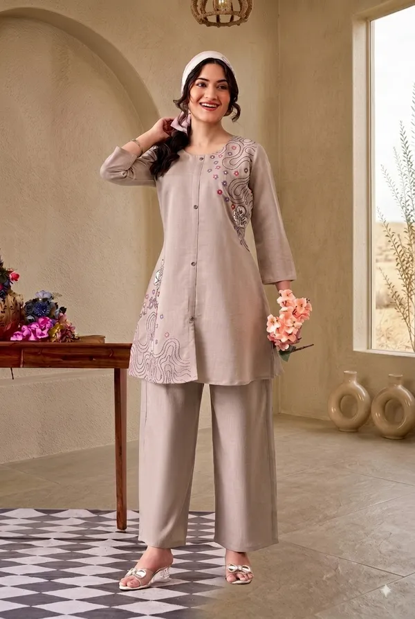 Taupe_Tranquility_Abstract_Embroidered_Rinkle_Crush_Tunic_Wide_Leg_Co_Ord_Set_322