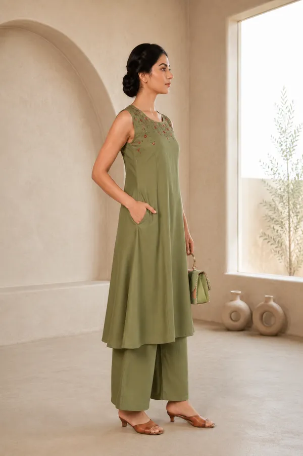 Sage_Green_Rayon_Floral_Embroidered_Sleeveless_Co-Ord_Set_For_Women