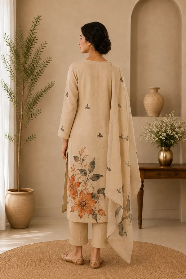 Beige_Poly_Linon_Digital_Print_3-Piece_Kurti_Set_For_Women