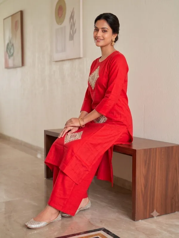 Red_Dezzal_Diamond-Embroidered_Palazzo_Kurti_Set_For_Women