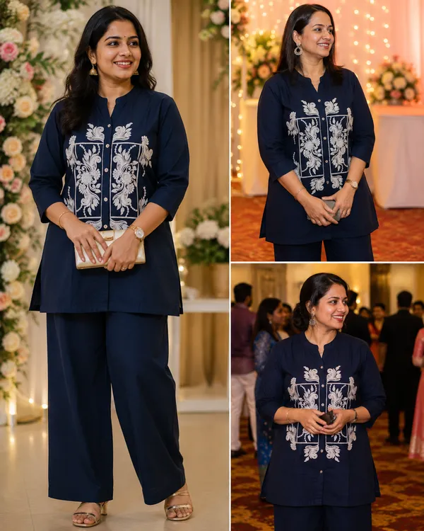 Midnight_Navy_Embroidered_Collar_Tunic_Amp_Palazzo_Set_In_Pure_Cotton_5485