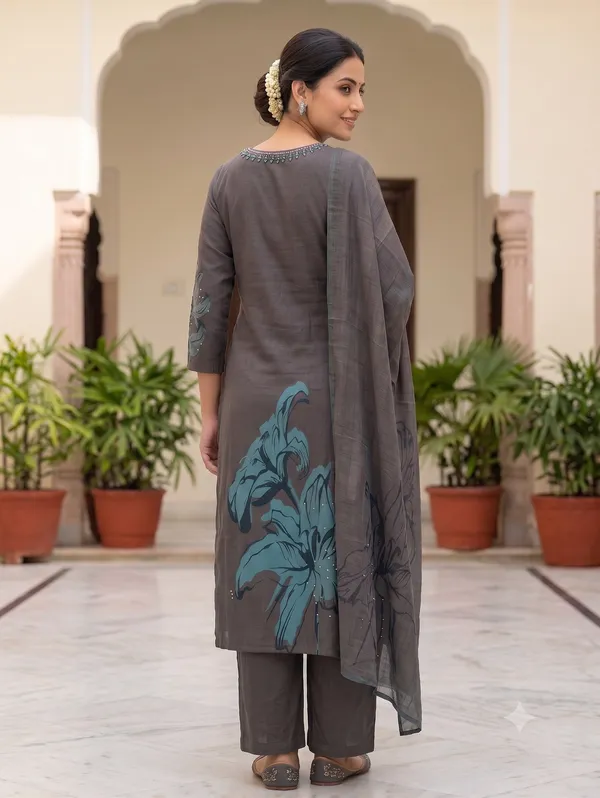The_Kaira_Charcoal_Slate_Hand_Embellished_Linon_Cotton_3_Piece_Suit_Set_62122c