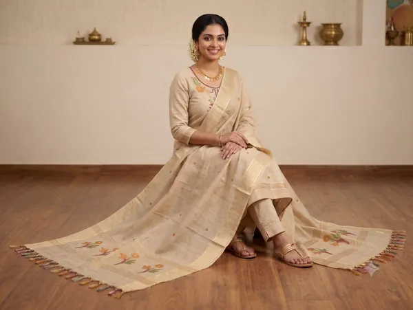 Pastel_Embroidered_Mirror_Yoke_Chanderi_Jamdani_3_Piece_Unstitched_Churidar_Dress_Material_Set_Fs434b