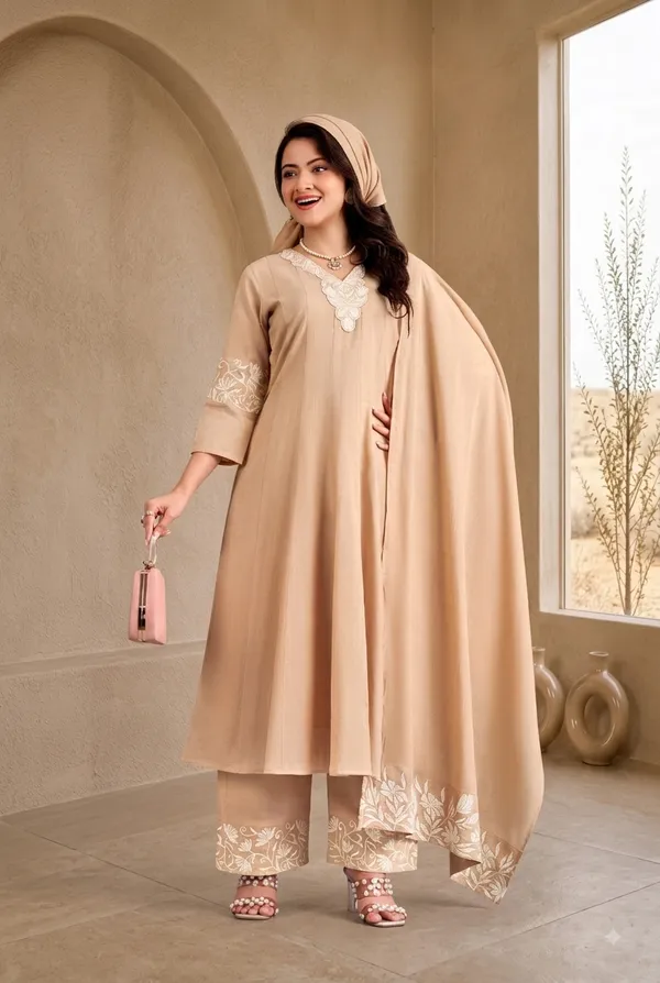 Sand_Beige_Grace_Floral_Embroidered_Mal_Cotton_Anarkali_Suit_Set_With_Matching_Dupatta_315