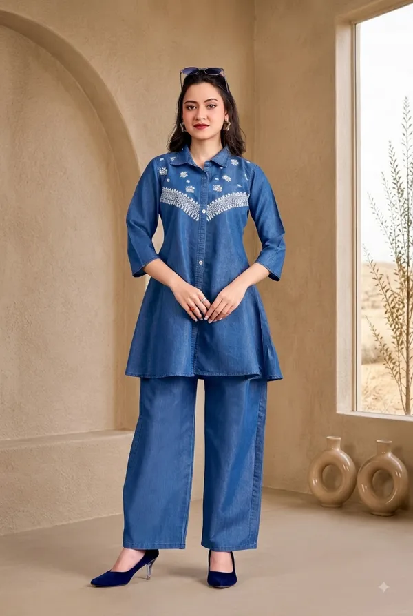 Indigo_Luxe_White_Embroidered_Soft_Denim_Tunic_Wide_Leg_Co_Ord_Set_323