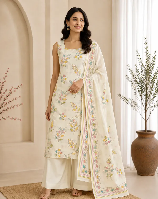 Off_White_Amp_Pastel_Kantha_Print_Pure_Cotton_3_Piece_Unstitched_Churidar_Dress_Material_Set_With_Soft_Mulmul_Dupatta_Fs2067