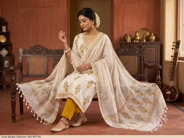 Pastel_Yellow_Off_White_Hand_Block_Printed_Pure_Cotton_3_Piece_Unstitched_Churidar_Dress_Material_Set_With_Mirror_Work_Yoke_Kota_Doria_Dupatta_Fs2132b