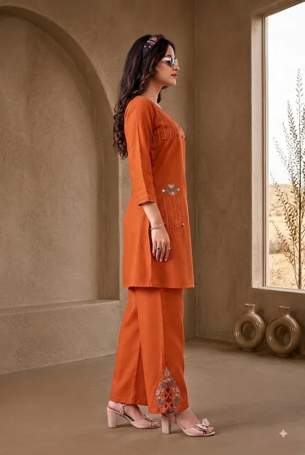 Terracotta_Elegance_Hand_Embroidered_Cotton_Flex_Tunic_Wide_Leg_Trouser_Set_289