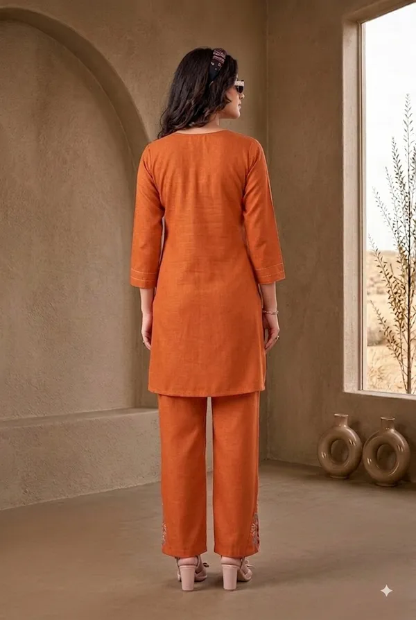 Terracotta_Elegance_Hand_Embroidered_Cotton_Flex_Tunic_Wide_Leg_Trouser_Set_289
