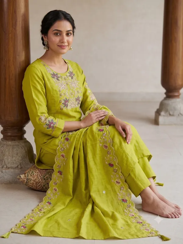 The_Avani_Roman_Silk_3_Piece_Embroidered_Kurta_Set_With_Scalloped_Malchanderi_Dupatta_In_Luminous_Chartreuse_Lime_62131