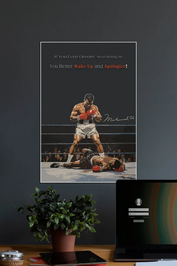 A_Champion_Muhammad_Ali_Boxing_Gym_Poster