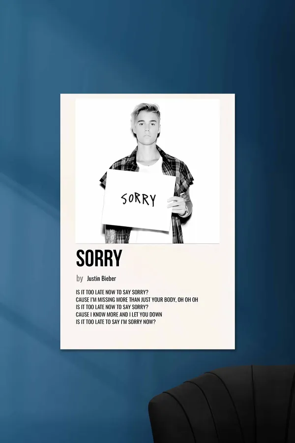 Sorry_X_Justin_Bieber_Music_Card_Music_Artist_Poster