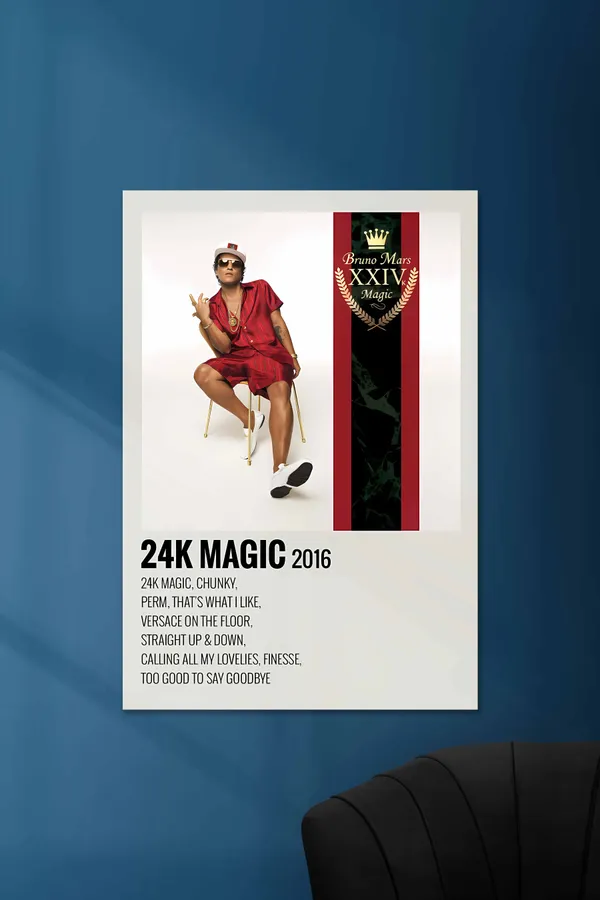 24k_Magic_X_Bruno_Mars_Music_Card_Music_Artist_Poster