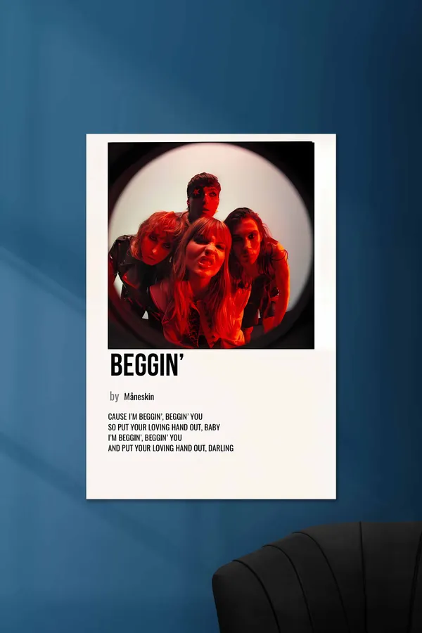 Beggin_X_Maneskin_Music_Card_Music_Artist_Poster