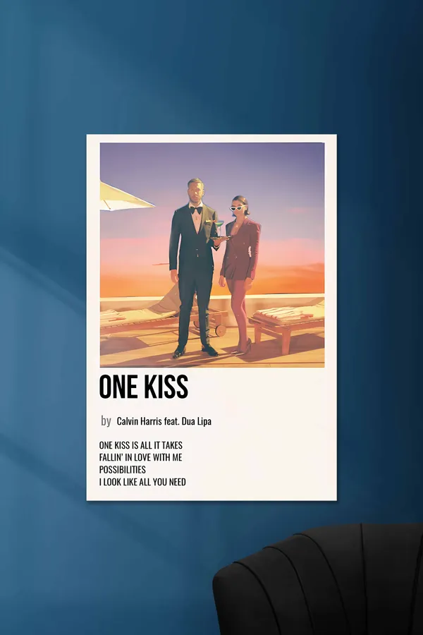 One_Kiss_X_Dua_Lipa_Music_Card_Music_Artist_Poster
