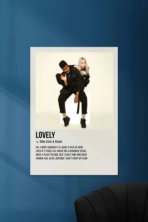 Lovely_X_Billie_Eilish_Khalid_Music_Card_Music_Artist_Poster