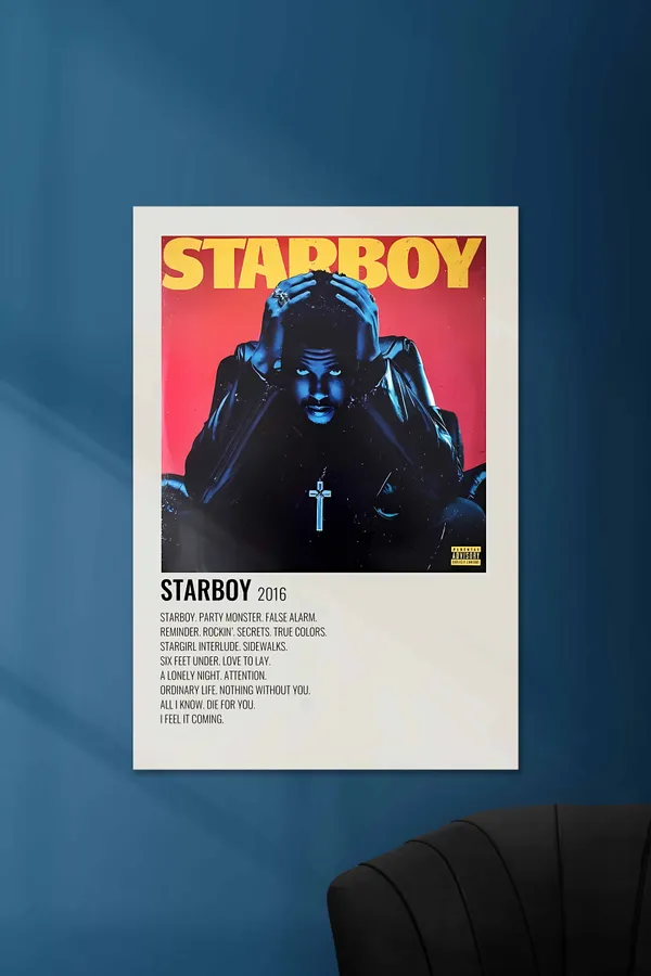 Starboy_X_The_Weekend_Music_Card_Music_Artist_Poster