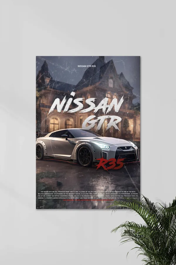 White_Nissan_Gtr_R35_Concept_Cars_04_Car_Posters