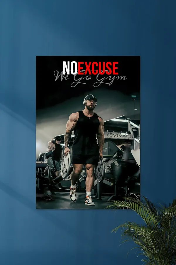 No_Excuse_Gym_Motivation_Poster