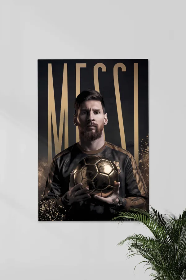 Lionel_Messi_Golden_Football_Football_Poster