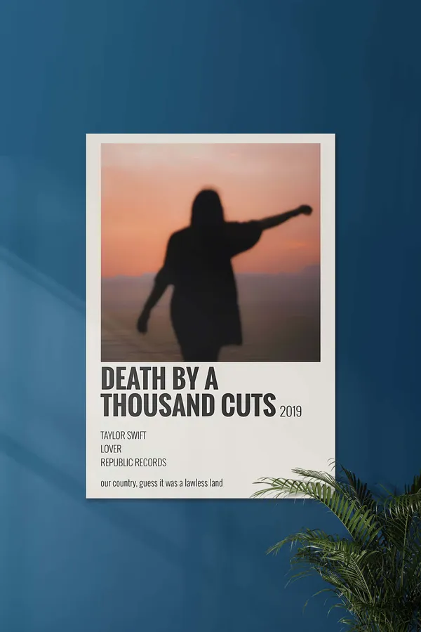 Death_By_A_Thousand_Cuts_X_Taylor_Swift_Music_Card_Music_Artist_Poster