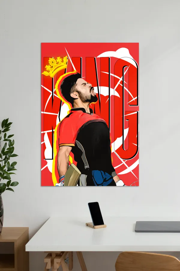 King_Virat_Kohli_Cricket_Poster