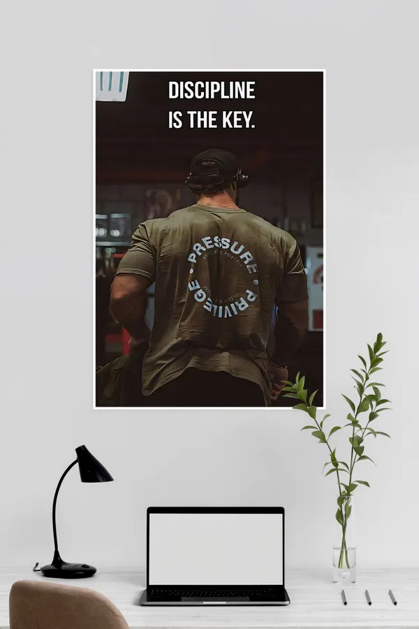 Discipline_Is_The_Key_Gym_Poster_Motivational_Poster