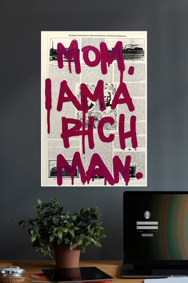 Mom_Iam_A_Rich_Man_Cher_Clip_Quotes_Motivational_Poster