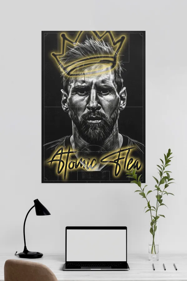 Atomic_Flea_Messi_10_Football_Poster