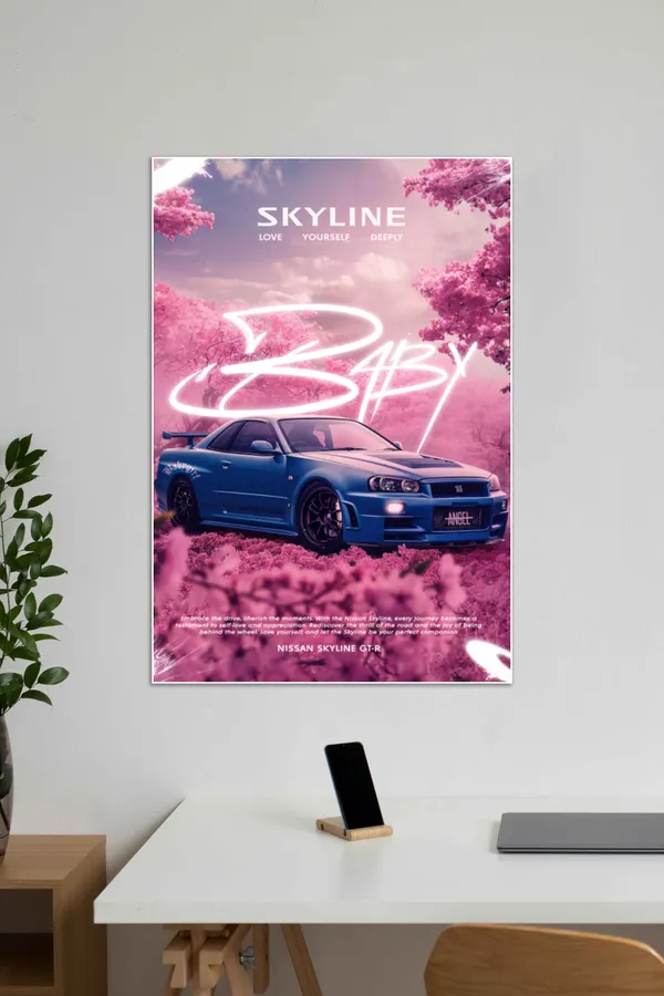 Baby_Love_Yourself_X_Nissan_Skyline_R34_Concept_Cars_08_Car_Posters