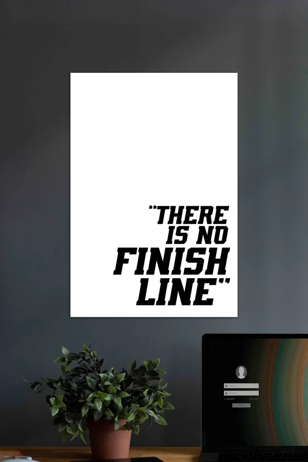 There_Is_No_Finish_Line_Motivational_Gym_Quotes_Poster