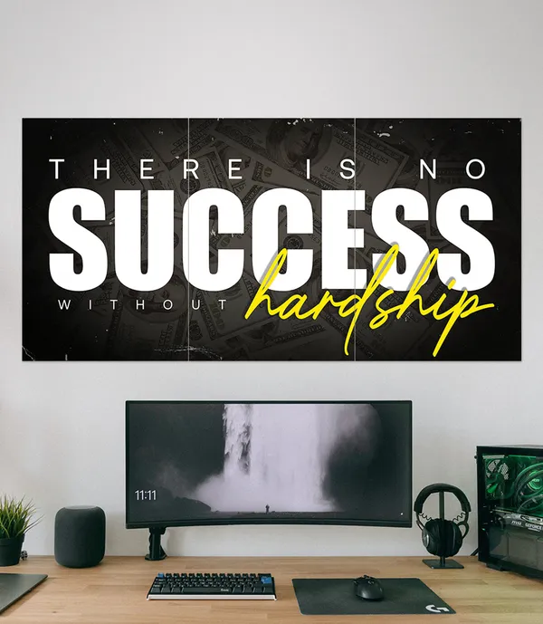 There_Is_No_Success_Without_Hardship_Motivation_3_Piece_Set