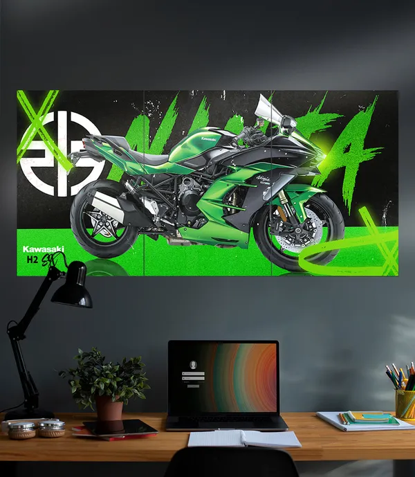 Kawasaki_Ninja_H2_Sx_Bike_Set_3_Piece_Set