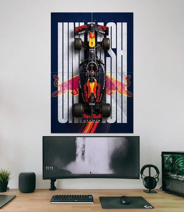 Red_Bull_Racing_Rb19_Unleash_The_Bull_Formula_1_Wall_Art_4_Piece_Set