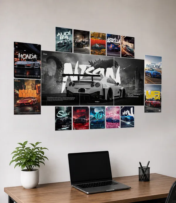 Epic_Jdm_Cars_Wall_Set_Nissan_Combo_13x19_Split_A4_A5_Wall_Setup_Pack_Default_Title