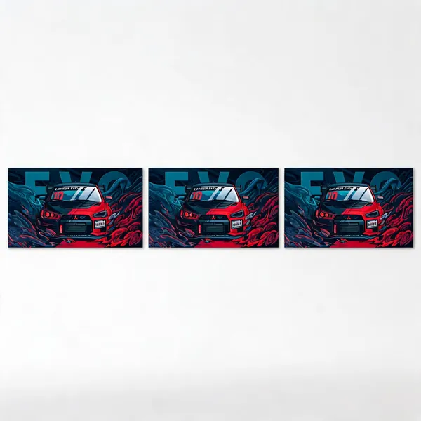 Evo_Vector_Style_Cars_01_Car_Posters_-_Pack_Of_3