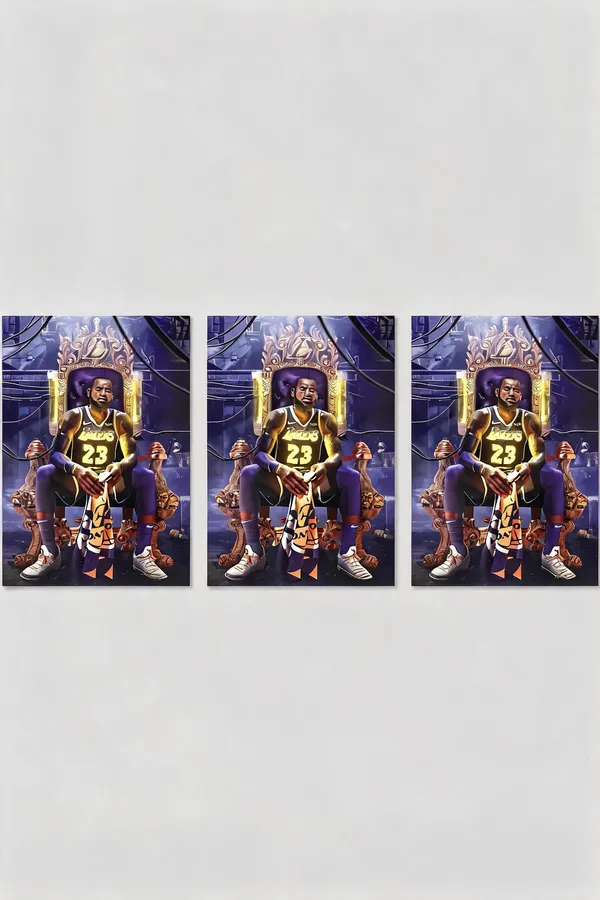 Lakers_23_In_Throne_Lebron_James_Basketball_Poster_-_Pack_Of_3