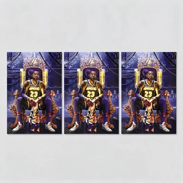 Lakers_23_In_Throne_Lebron_James_Basketball_Poster_-_Pack_Of_3