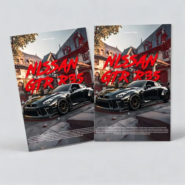 Black_Nissan_Gtr_R35_Concept_Cars_04_Car_Posters_-_Pack_Of_2