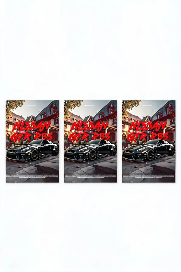 Black_Nissan_Gtr_R35_Concept_Cars_04_Car_Posters_-_Pack_Of_3