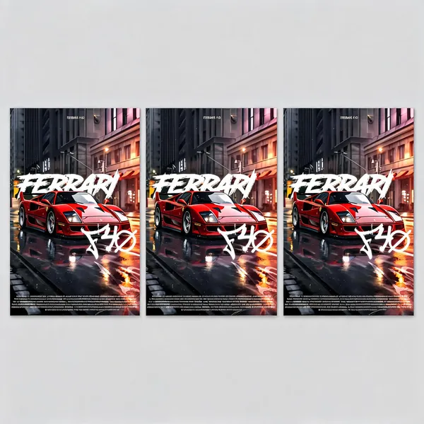 Ferrari_F40_Red_Concept_Cars_04_Car_Posters_-_Pack_Of_3