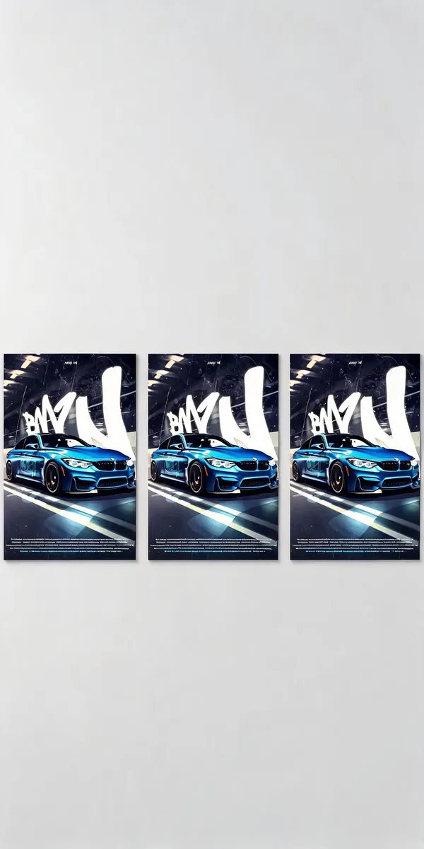 Bmw_M4_Blue_Concept_Cars_04_Car_Posters_-_Pack_Of_3