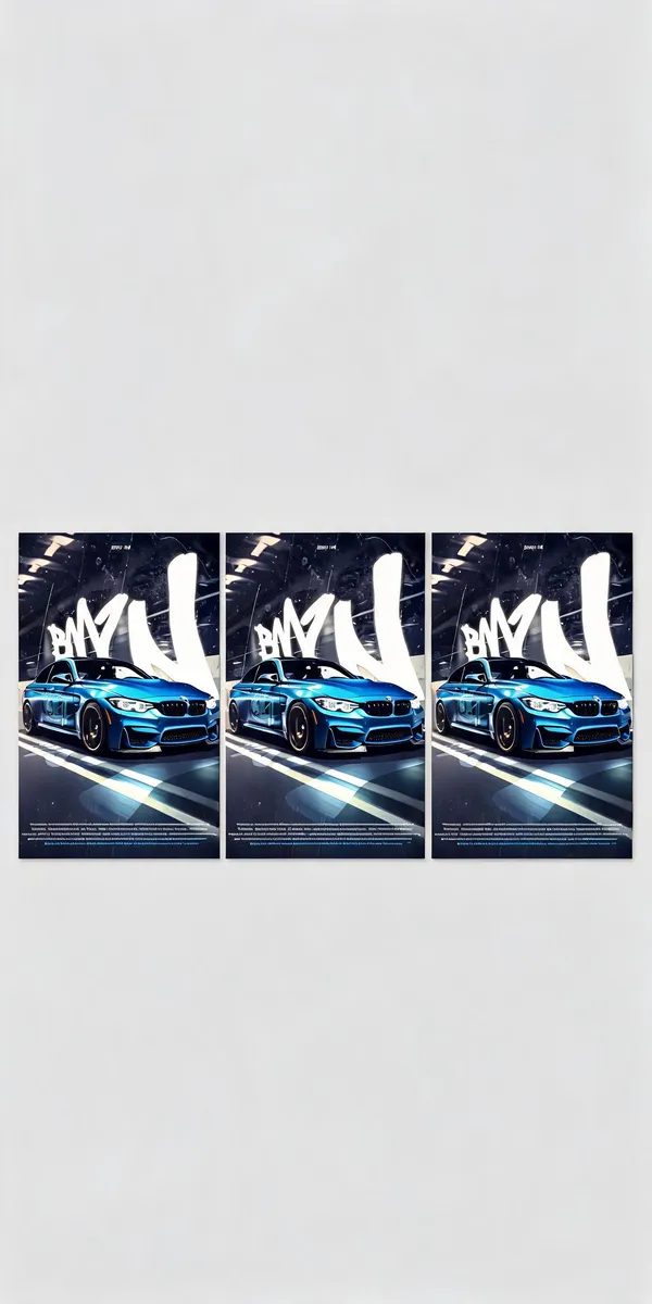 Bmw_M4_Blue_Concept_Cars_04_Car_Posters_-_Pack_Of_3