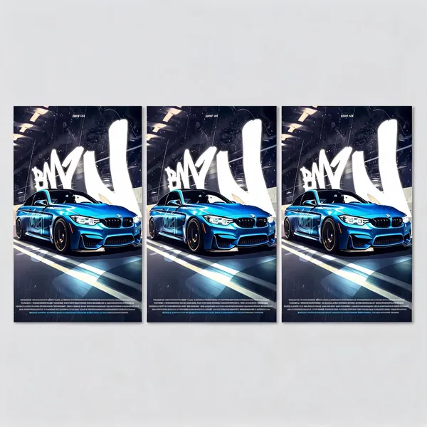 Bmw_M4_Blue_Concept_Cars_04_Car_Posters_-_Pack_Of_3