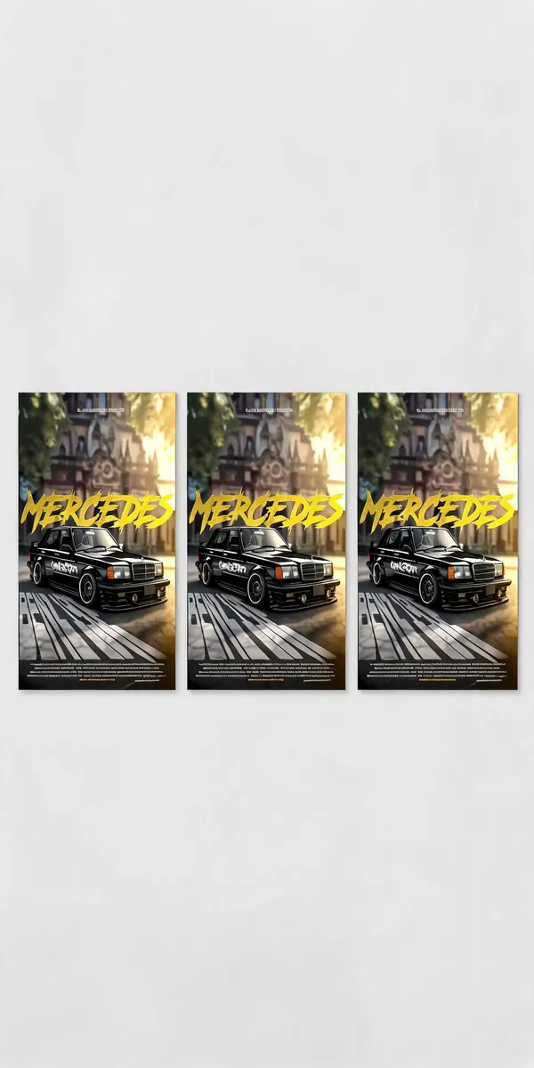 Black_Mercedes_Benz_E30_Concept_Cars_04_Car_Posters_-_Pack_Of_3