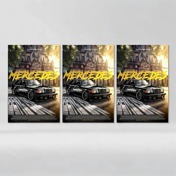 Black_Mercedes_Benz_E30_Concept_Cars_04_Car_Posters_-_Pack_Of_3
