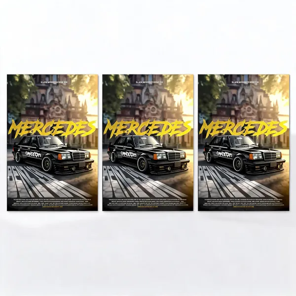 Black_Mercedes_Benz_E30_Concept_Cars_04_Car_Posters_-_Pack_Of_3