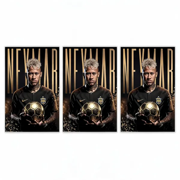 Neymar_01_Golden_Football_Football_Poster_-_Pack_Of_3