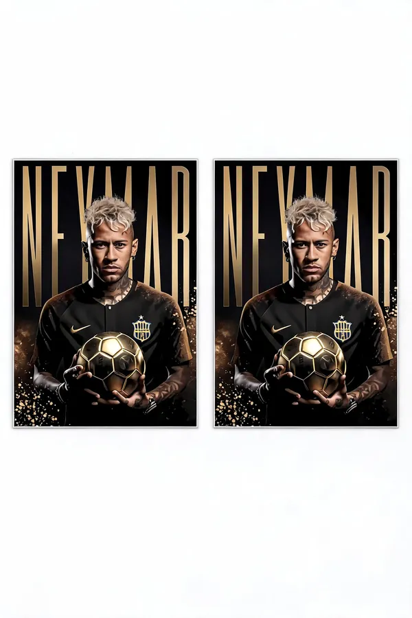 Neymar_01_Golden_Football_Football_Poster_-_Pack_Of_2